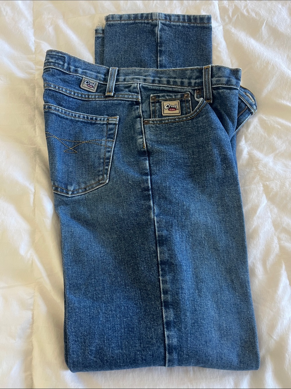 Cruel Girl Medium Blue Denim Straight-Leg Jeans